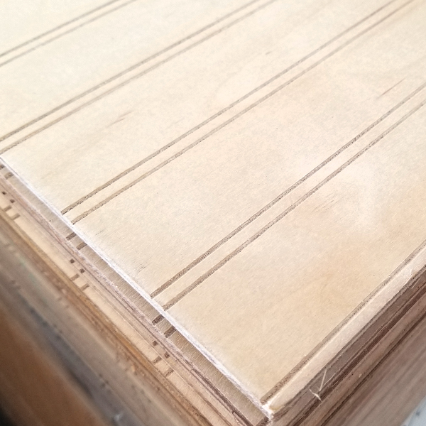 BIRCH B4 1/4" BEADED VC 1 1/2"o.c. - Plywood Company of Fort Worth Inc.